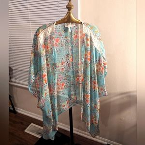 Teal Womens Beach Kimono